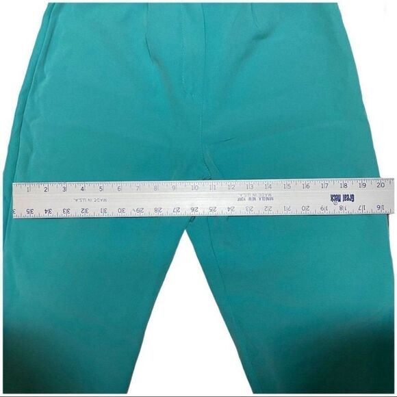 Tall Tailored Teal Ankle Pants Bright Bold Work Colored Fall Layer - Picture 8 of 9
